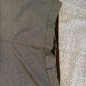 Ann Taylor Charcoal Gray Windowpane Trousers